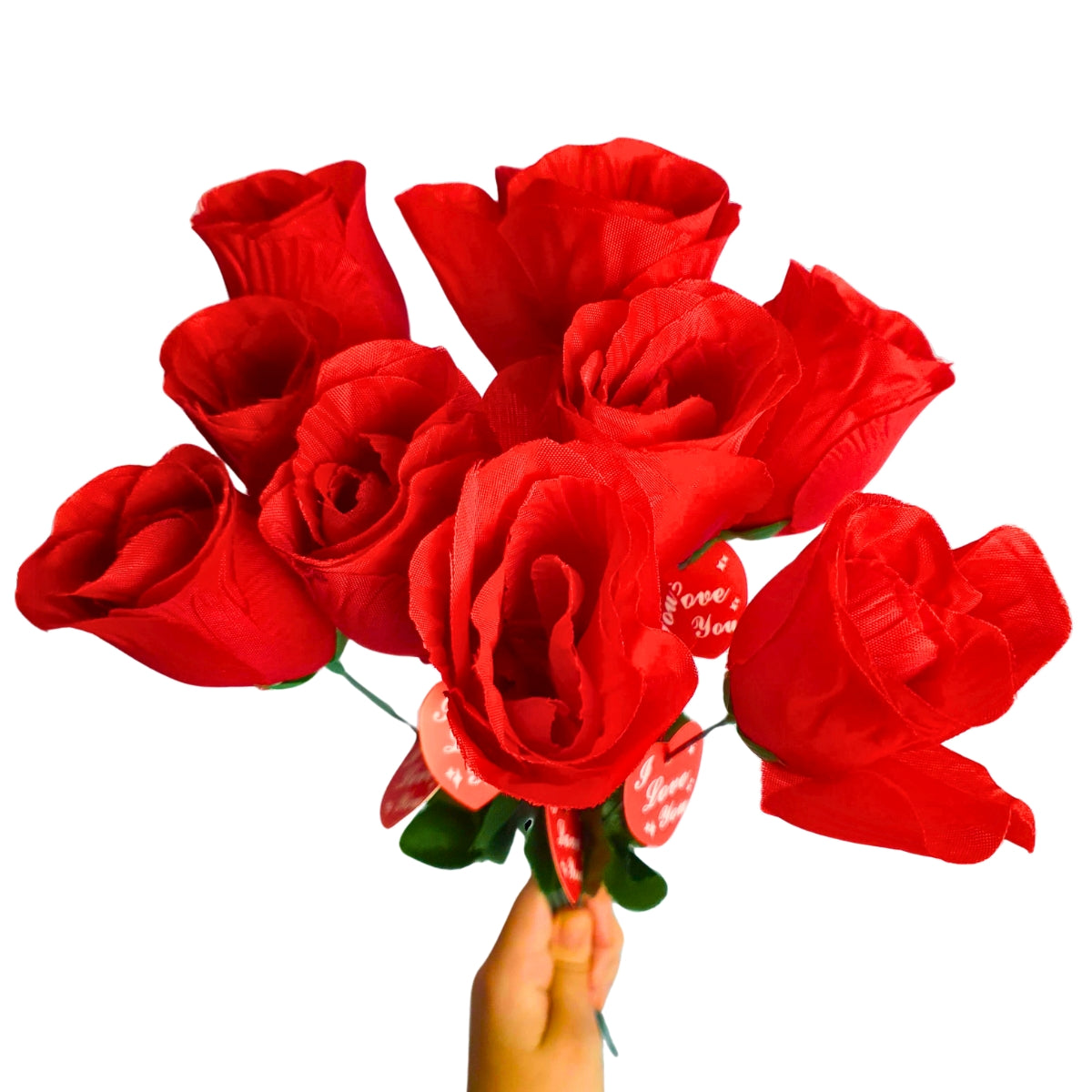 Kit de 10 Rosas Artificiais Perfumadas no Celofane Kit de 10 Rosas Artificiais Perfumadas no Celofane